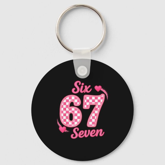 67 Meme Six Seven  Key Ring (Front)
