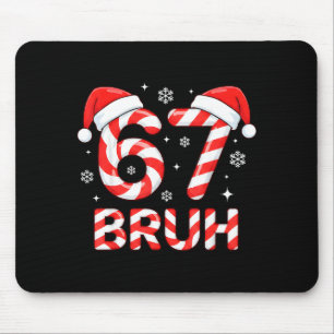67 Meme Six Seven Memes Candy Cane Christmas Boys  Mouse Pad