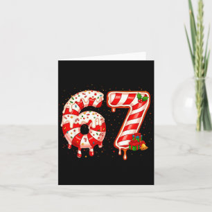 67 Meme Six Seven Merry Christmas Xmas Cream Drip  Card