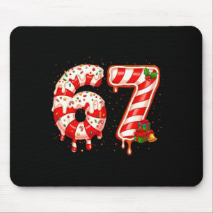 67 Meme Six Seven Merry Christmas Xmas Cream Drip  Mouse Pad