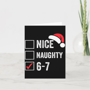 67 Meme Six Seven Nice Naughty Christmas For Men W Card