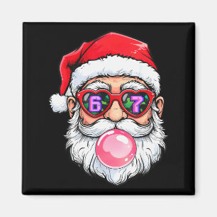 67 Meme Six Seven Number 6-7 6 7 Funny Santa Xmas  Magnet