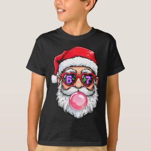 67 Meme Six Seven Number 6-7 6 7 Funny Santa Xmas  T-Shirt