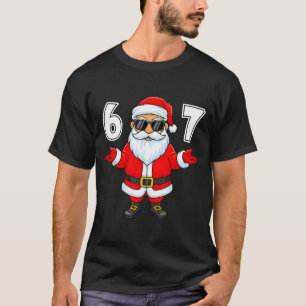 67 Meme Six Seven Number 6 7 Funny Santa Xmas Chri T-Shirt
