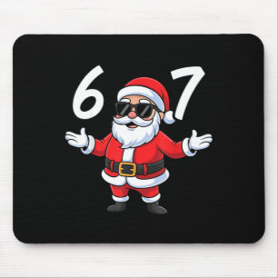 67 Meme Six Seven Number 6 7 Santa Xmas Christmas  Mouse Pad