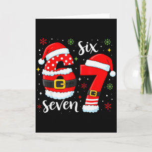 67 Meme Six Seven Santa 6 7 Funny Christmas Boys K Card