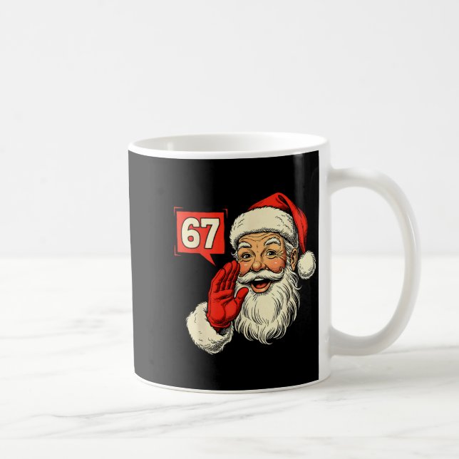 67 Meme Six Seven Santa Funny Christmas Gen Z Alph Coffee Mug (Right)