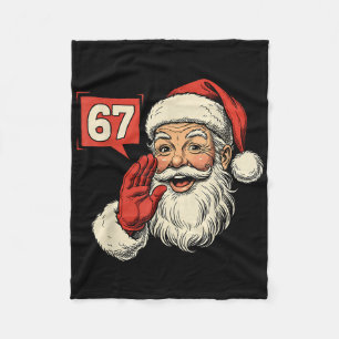 67 Meme Six Seven Santa Funny Christmas Gen Z Alph Fleece Blanket