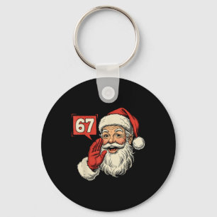 67 Meme Six Seven Santa Funny Christmas Gen Z Alph Key Ring