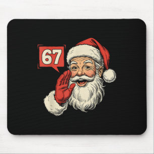 67 Meme Six Seven Santa Funny Christmas Gen Z Alph Mouse Pad
