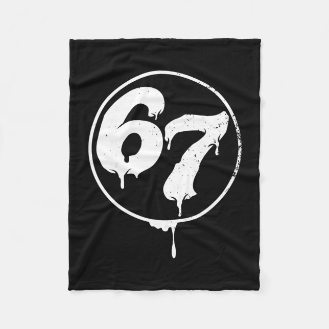 67 Meme Six Seven Urn Graffiti Style  Fleece Blanket (Front)