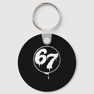67 Meme Six Seven Urn Graffiti Style Key Ring