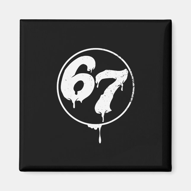 67 Meme Six Seven Urn Graffiti Style  Magnet (Front)