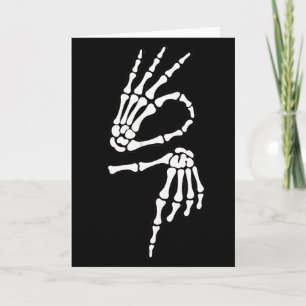 67 Meme Skeleton Hand 6 7 Halloween Six Seven Card