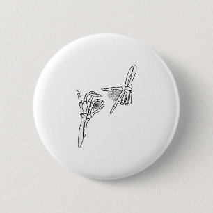 67 Meme Skeleton Hand 6 7 Halloween Six Seven  Cm Round Badge