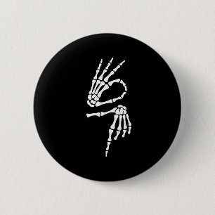 67 Meme Skeleton Hand 6 7 Halloween Six Seven Cm Round Badge