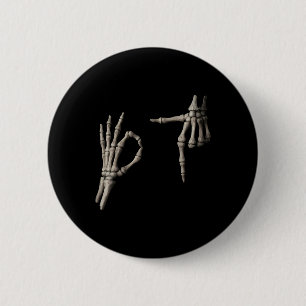 67 Meme Skeleton Hand 6 7 Halloween Six Seven Funn Cm Round Badge
