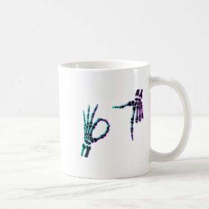 67 Meme Skeleton Hand 6 7 Halloween Six Seven T-sh Coffee Mug