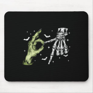 67 Meme Skeleton Zombie Hand 6 7 Halloween Six Sev Mouse Pad