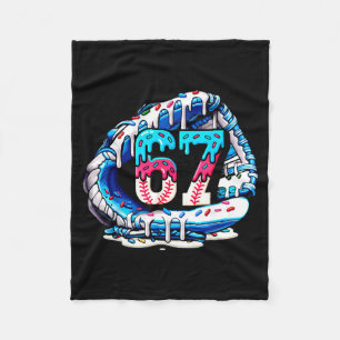 67 Meme Slang Baseball Glove Drip Ice Cream Six Se Fleece Blanket