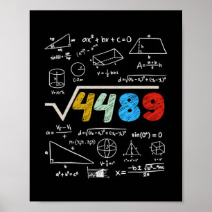 67 Meme Square Root 4489 Do The Math Funny Birthda Poster