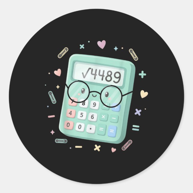 67 Meme Square Root 4489 Slang Six Seven Math Calc Classic Round Sticker (Front)
