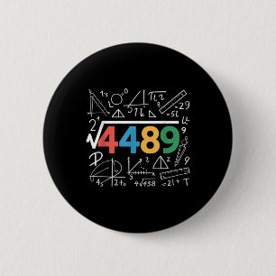 67 Meme Square Root 4489 Slang Six Seven Math Teac 6 Cm Round Badge