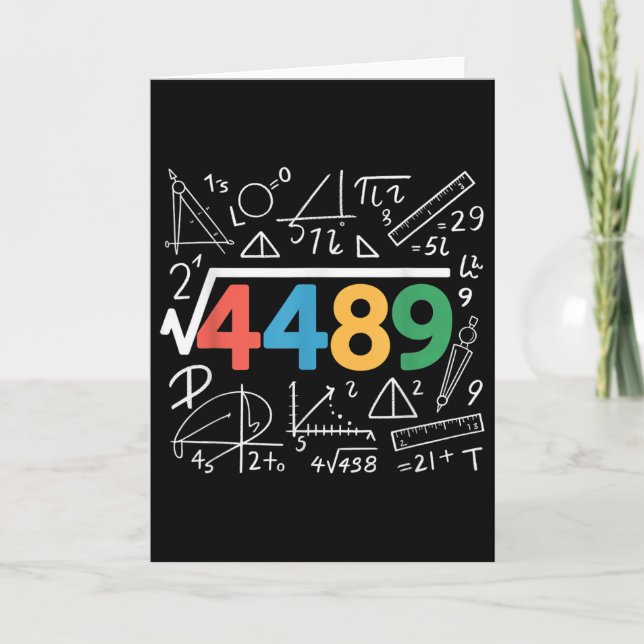 67 Meme Square Root 4489 Slang Six Seven Math Teac Card (Front)