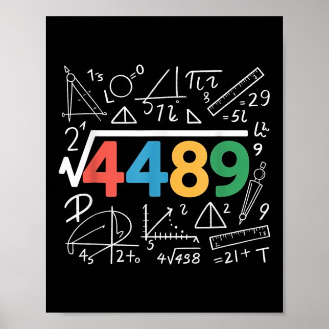 67 Meme Square Root 4489 Slang Six Seven Math Teac Poster (Front)