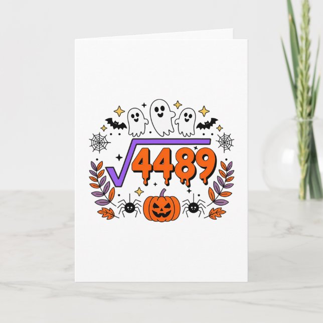 67 Meme Square Root 4489 Teen Six Seven Slang Math Card (Front)