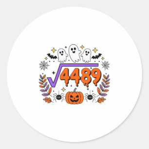 67 Meme Square Root 4489 Teen Six Seven Slang Math Classic Round Sticker