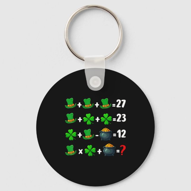 67 meme st patricks day six seven math teacher 6 7 key ring (Front)