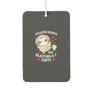 67 Meme Stealing Hearts Valentine's Day Sloth Kids Car Air Freshener