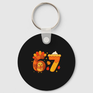 67 Meme Thanksgiving Turkey Day Funny Holiday Six  Key Ring