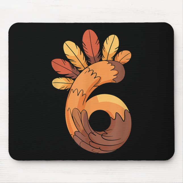 67 Meme Thanksgiving Turkey Day Funny Matching Duo Mouse Pad (Front)