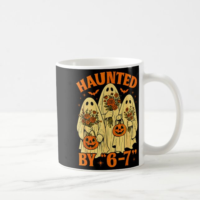 67 Meme Trendy Ghost Halloween Funny Six Seven Gen Coffee Mug (Right)