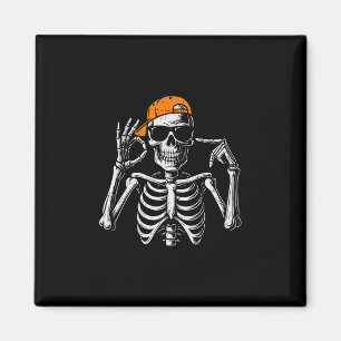 67 Meme Trendy Skeleton Halloween Funny Six Seven  Magnet