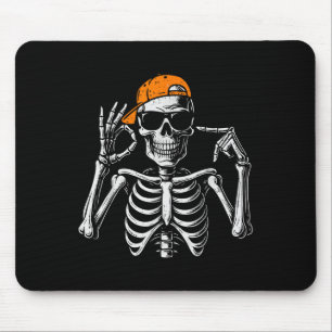 67 Meme Trendy Skeleton Halloween Funny Six Seven  Mouse Pad