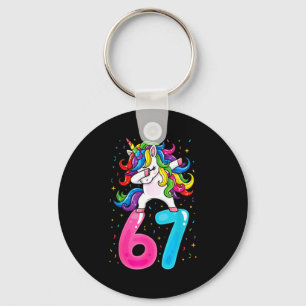 67 Meme Unicorn For Girls Six Seven Gen Alpha Brai Key Ring