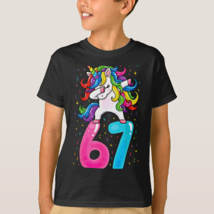 67 Meme Unicorn For Girls Six Seven Gen Alpha Brai T-Shirt