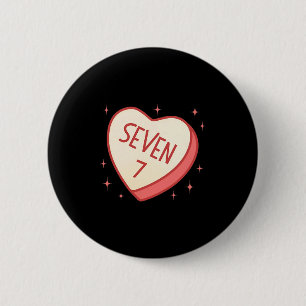 67 Meme Valentines Day Candy Heart Six Seven Match 6 Cm Round Badge