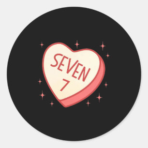 67 Meme Valentines Day Candy Heart Six Seven Match Classic Round Sticker