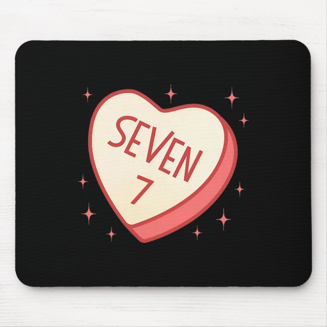 67 Meme Valentines Day Candy Heart Six Seven Match Mouse Pad (Front)