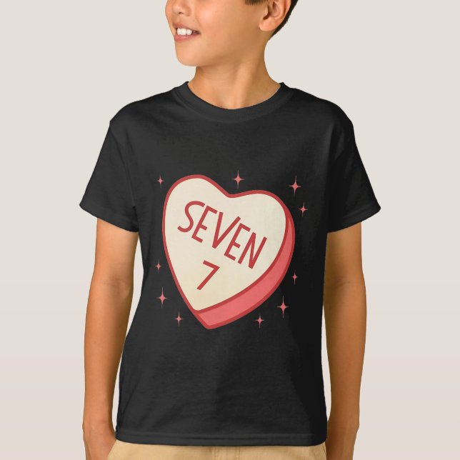 67 Meme Valentines Day Candy Heart Six Seven Match T-Shirt (Front)
