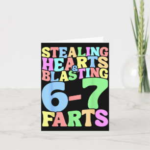 67 Meme Valentine's Day Six Seven 6-7 Funny Steali Card