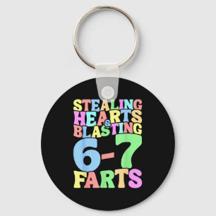 67 Meme Valentine's Day Six Seven 6-7 Funny Steali Key Ring