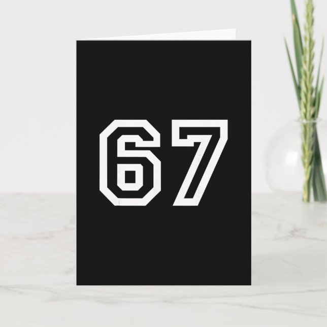 67 Minimalist Design  Card (Front)