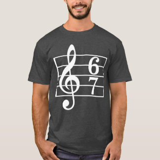 67 Music Meme Slang Musician Funny Musiceacher ret T-Shirt