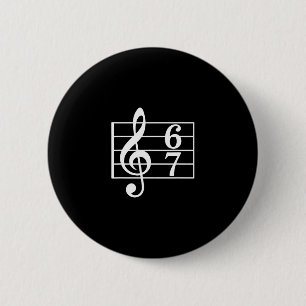 67 Music Meme Slang Musician Kids Funny Music Teac 6 Cm Round Badge
