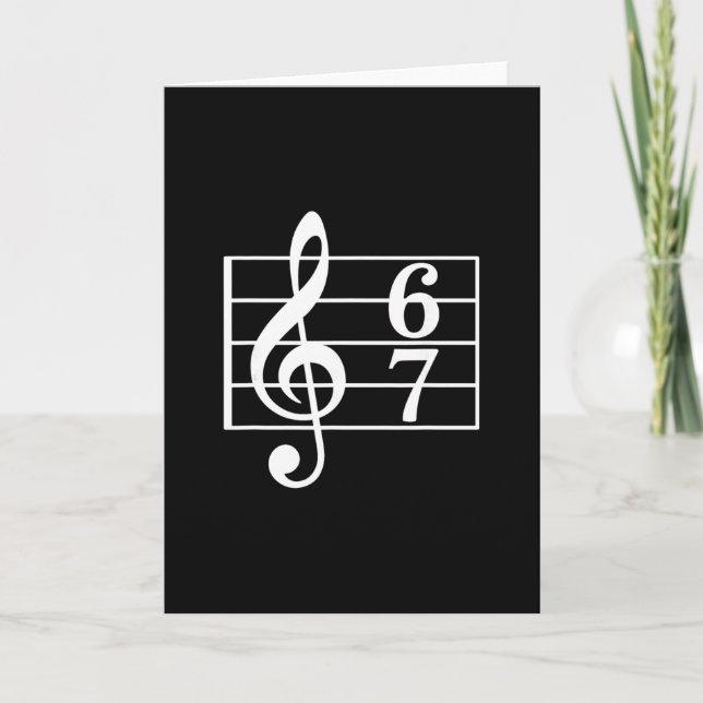 67 Music Meme Slang Musician Kids Funny Music Teac Card (Front)